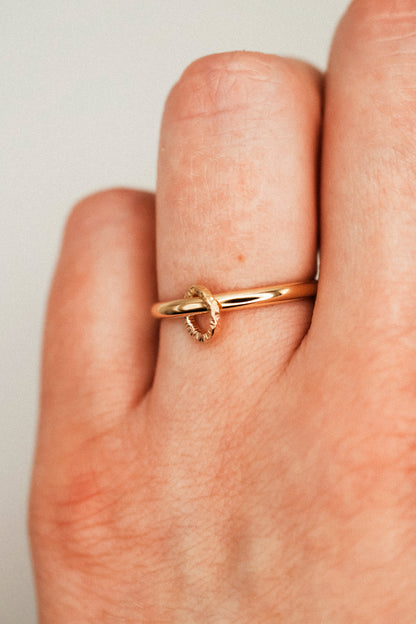 Solitaire Sparkle Link Ring, 14K Gold Fill