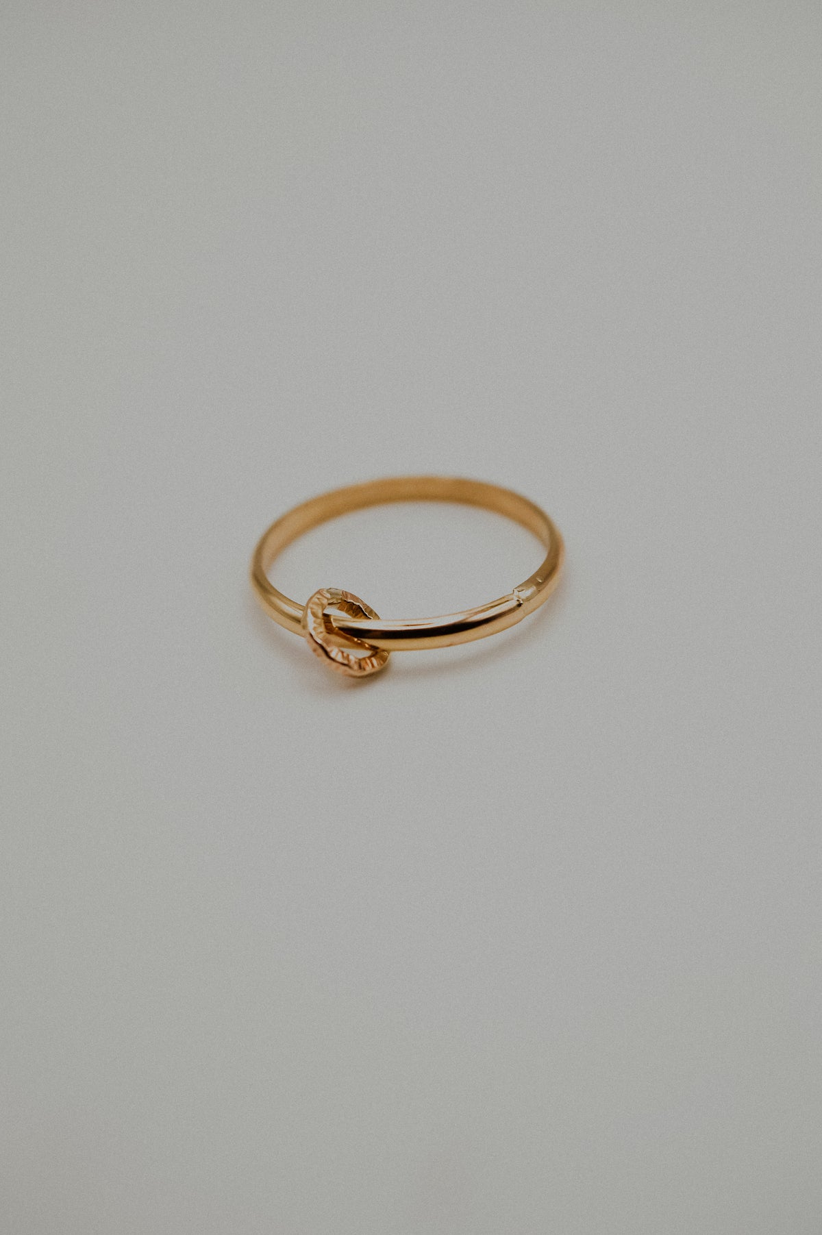 Solitaire Sparkle Link Ring, 14K Gold Fill