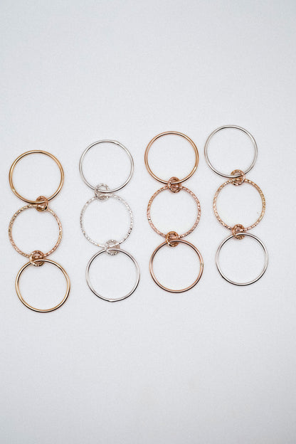 Sparkle Ladder Link Ring, 14K Gold Fill