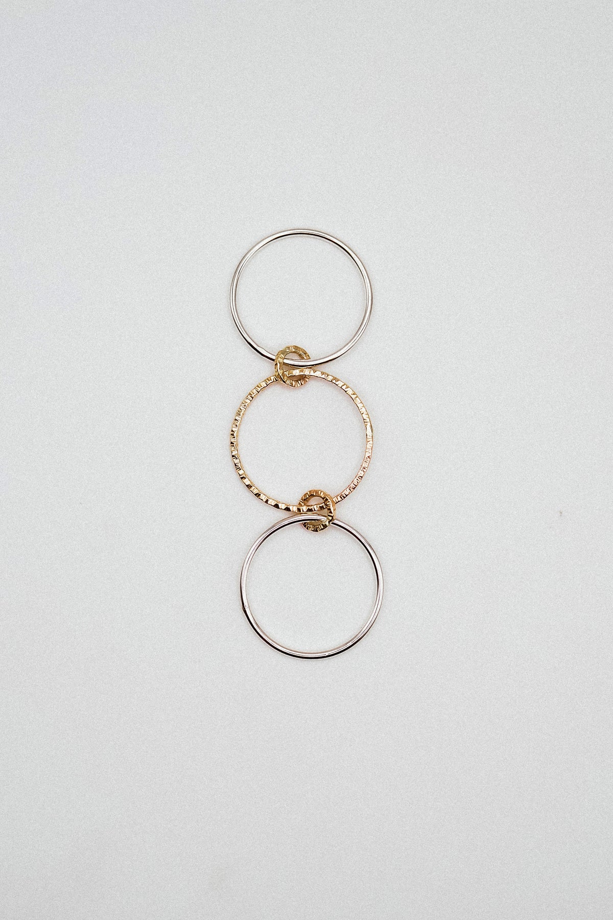 Sparkle Ladder Link Ring, Mixed Metal