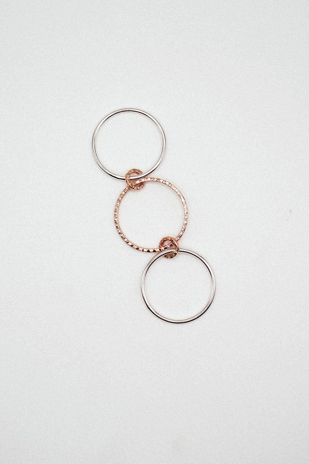 Sparkle Ladder Link Ring, Mixed Metal