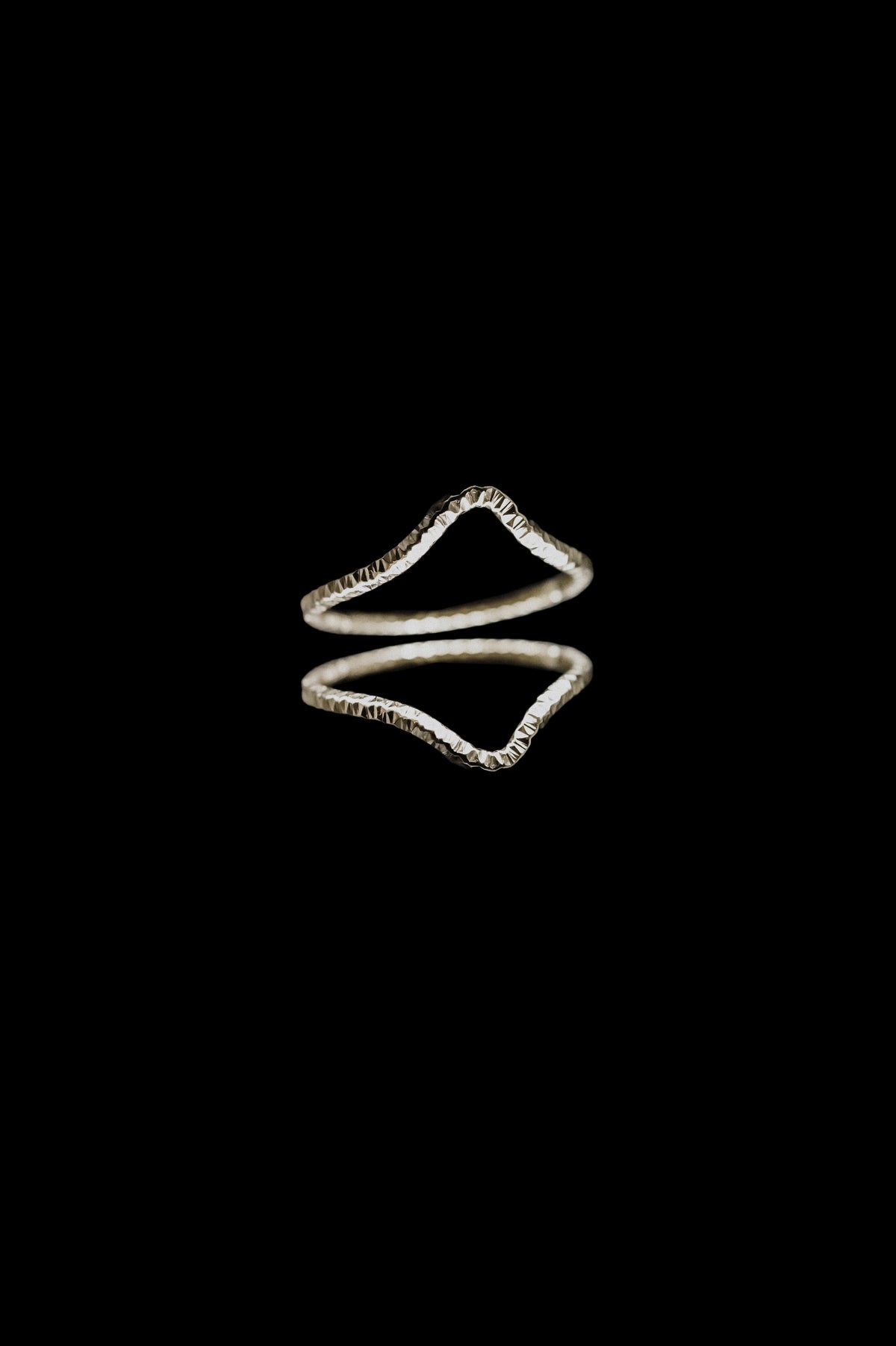 Sparkle Teardrop Set of 2 Stacking Rings in Gold, Rose Gold or Silver