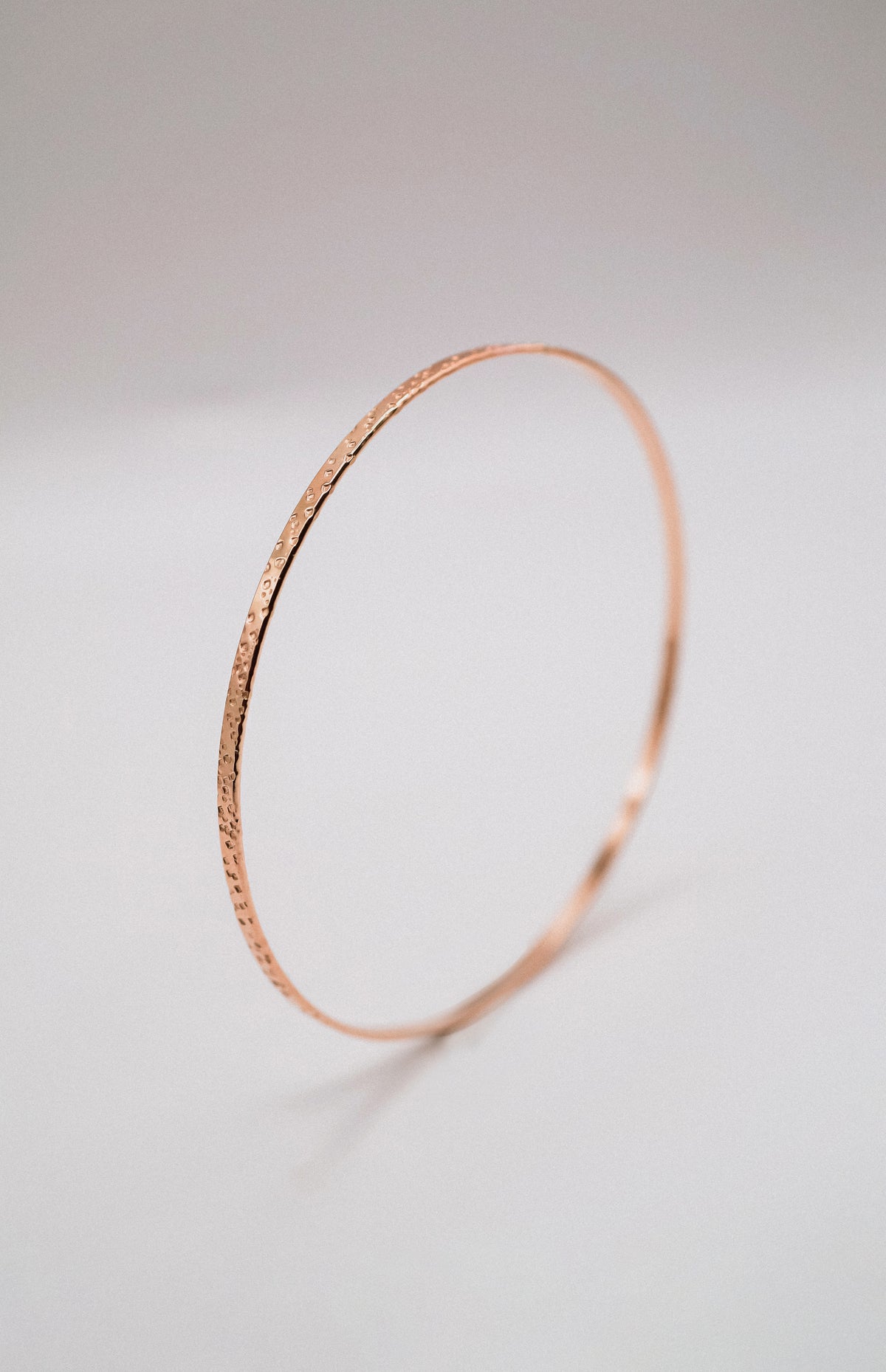 Speckled Bangle Bracelet, Solid 14K Gold or Rose Gold