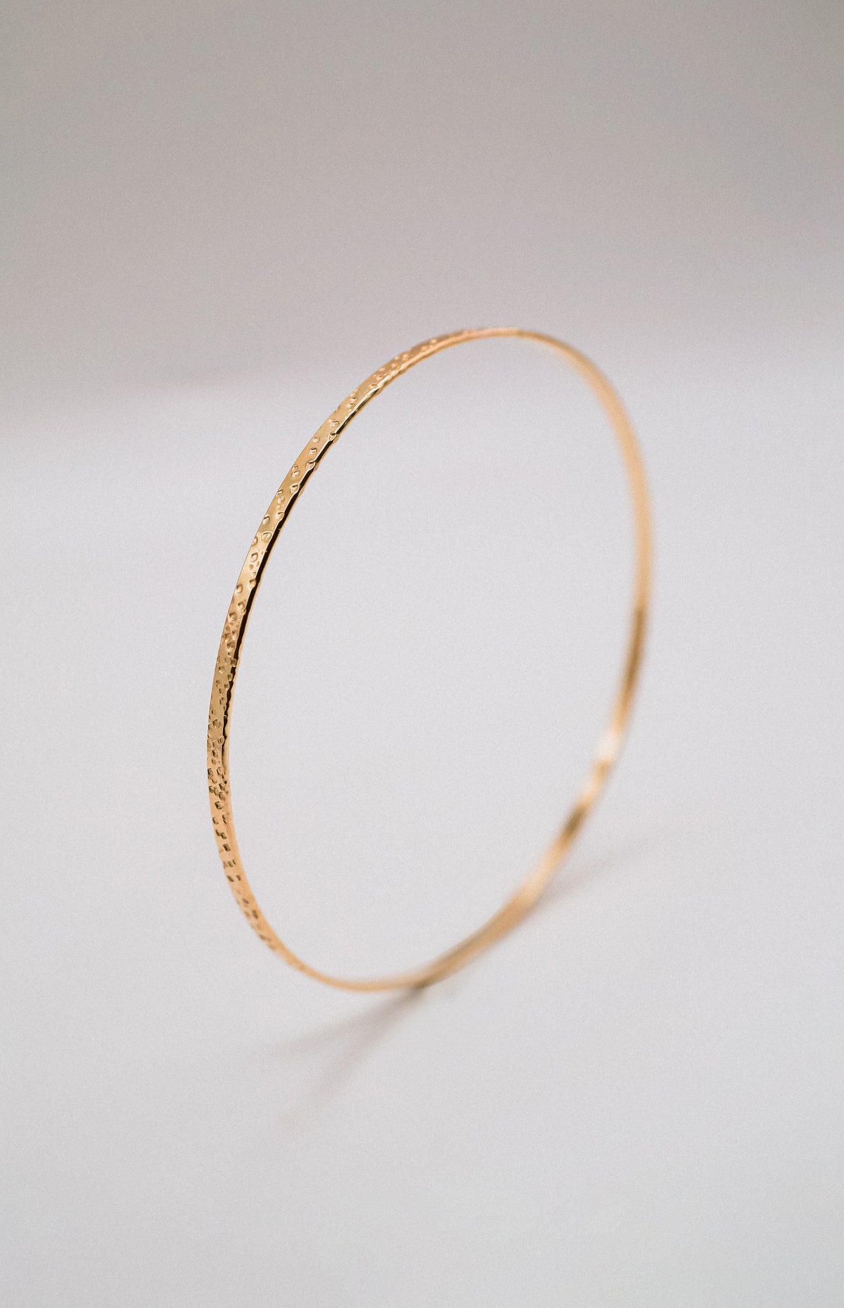 Speckled Bangle Bracelet, Solid 14K Gold or Rose Gold