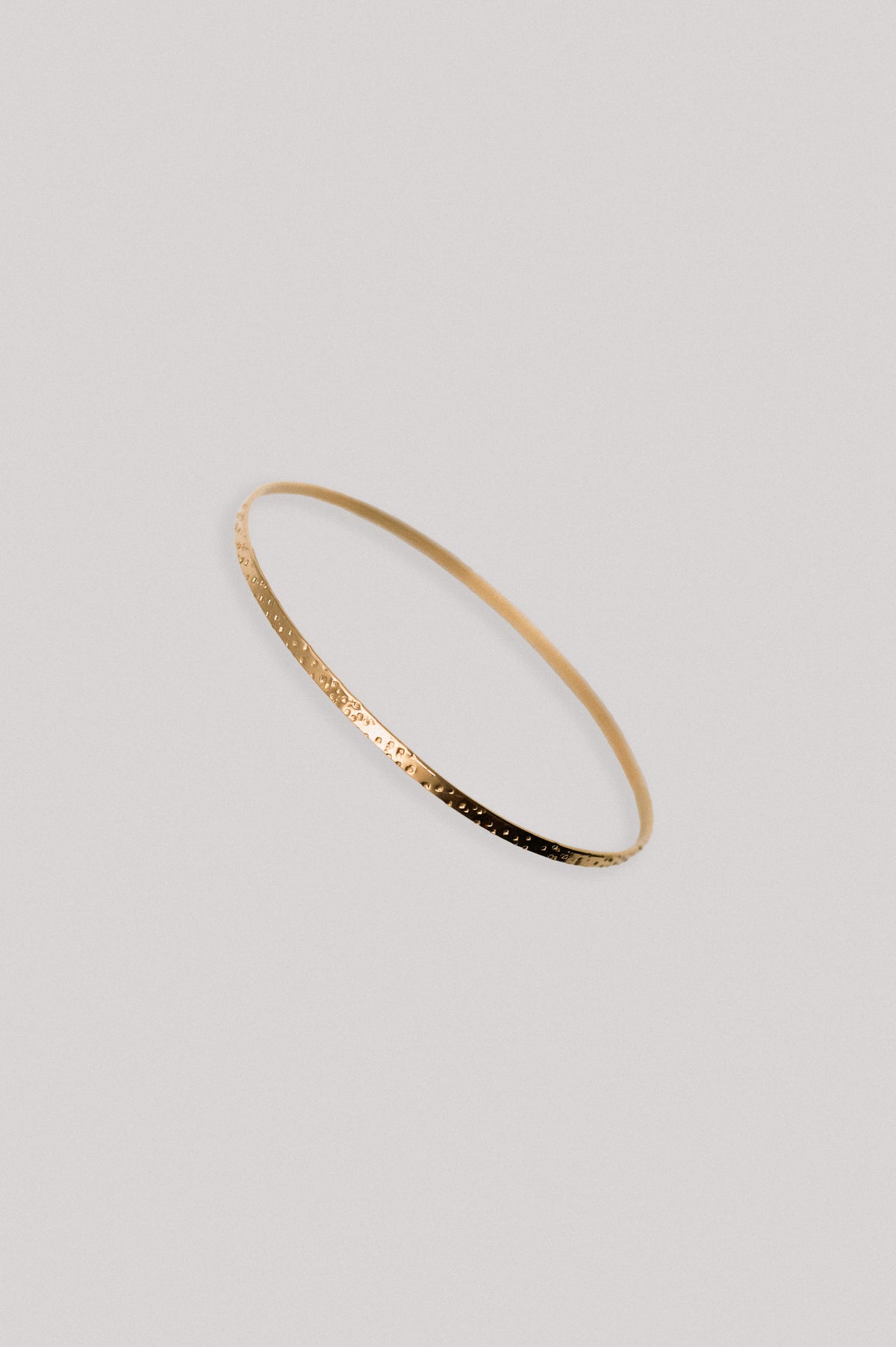 Speckled Bangle Bracelet, Solid 14K Gold or Rose Gold
