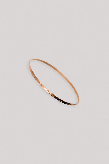 Speckled Bangle Bracelet, Solid 14K Gold or Rose Gold