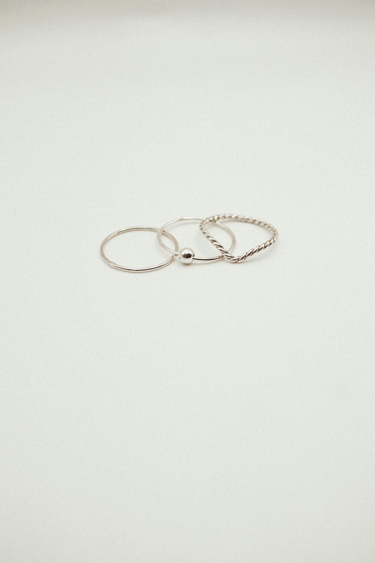 Spinner Ring Set of 3, Sterling Silver