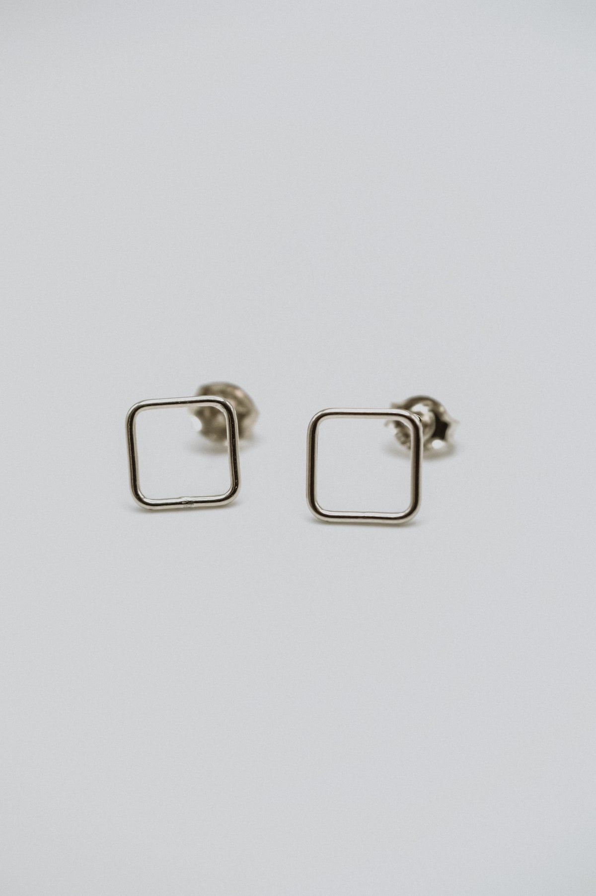 Square Stud Earrings, Gold Fill or Sterling Silver