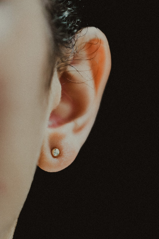 Mini Sphere Stud Earrings, Sterling Silver
