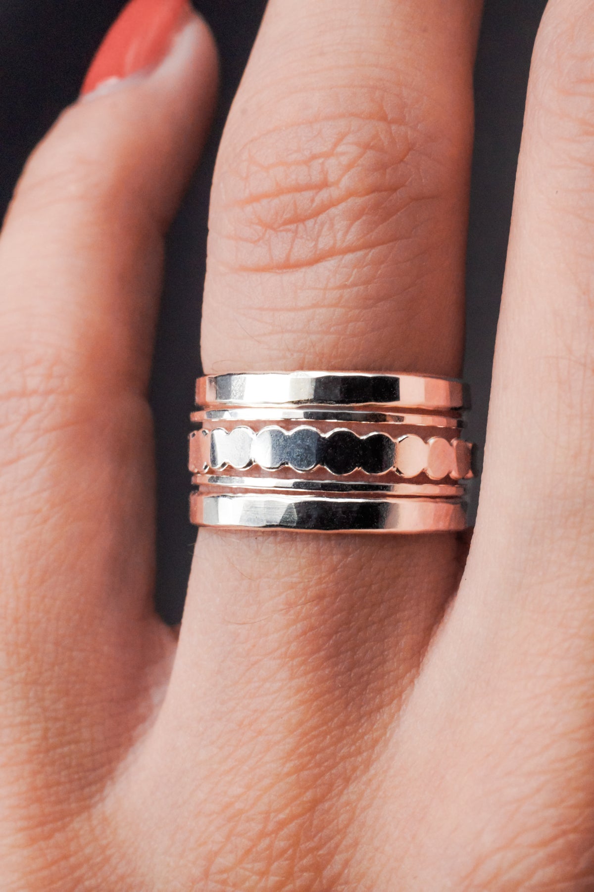 Bead Ring, Sterling Silver