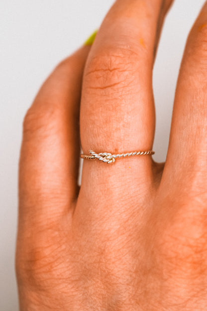 Twist Closed Knot Ring, Sterling Silver