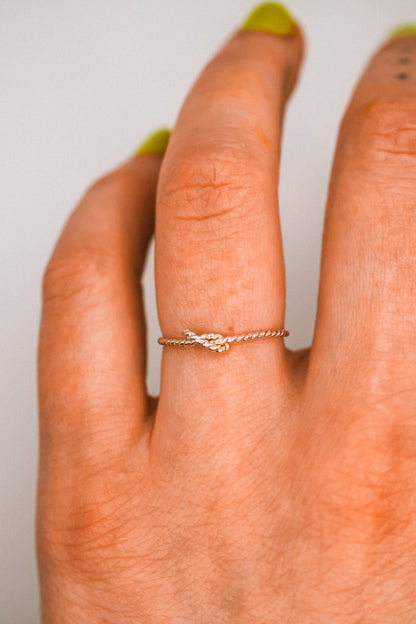 Twist Closed Knot Ring, Sterling Silver