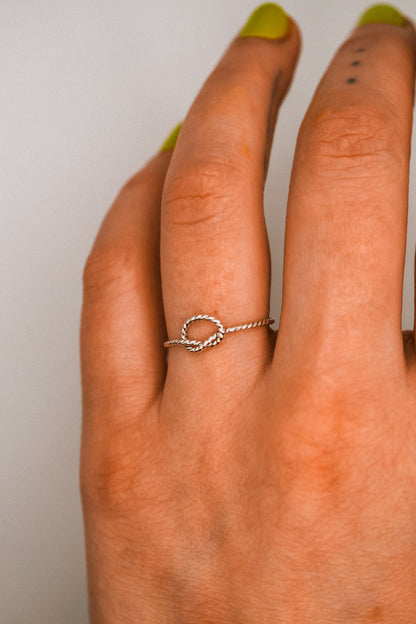 Twist Open Knot Ring, Sterling Silver
