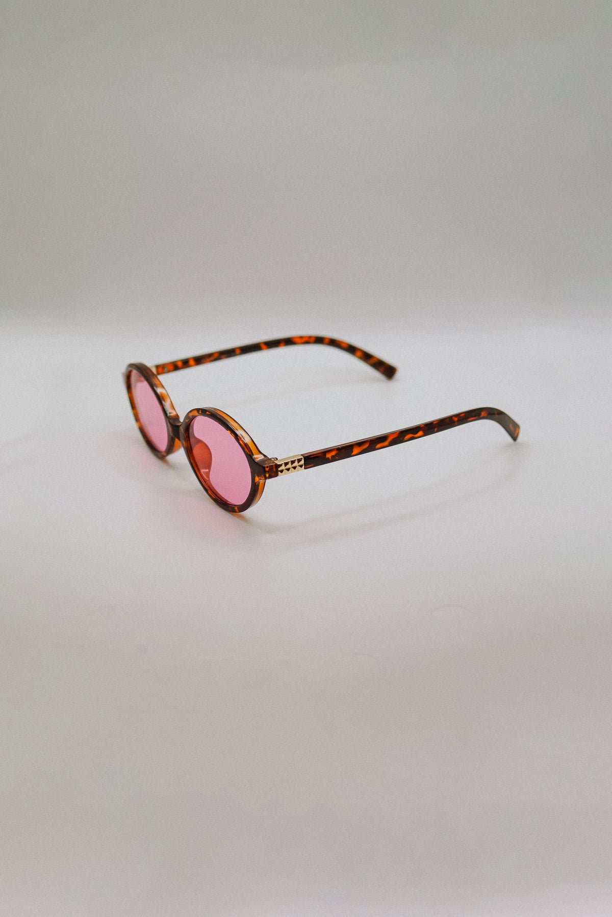 Pink Lens Tortoiseshell Sunglasses