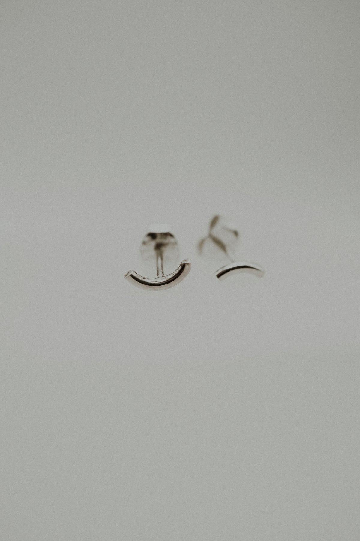 Tiny Arc Stud Earrings, Gold Fill, Rose Gold Fill or Sterling Silver