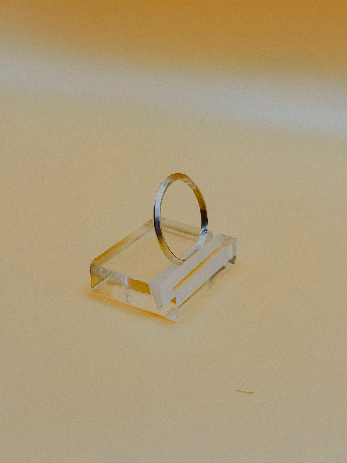 Thick Triangle Ring, Sterling Silver