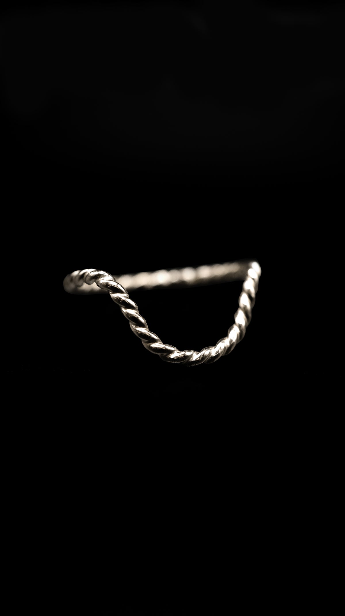 Twist Arc Ring, Sterling Silver