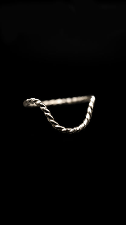 Twist Arc Ring, Sterling Silver