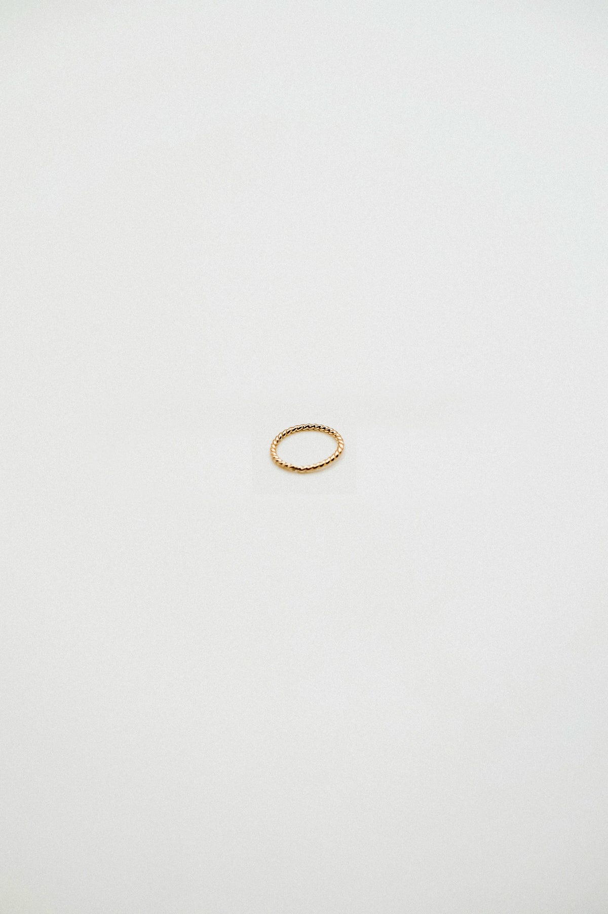 Twist Huggie Hoop Earring in Solid 14K Gold