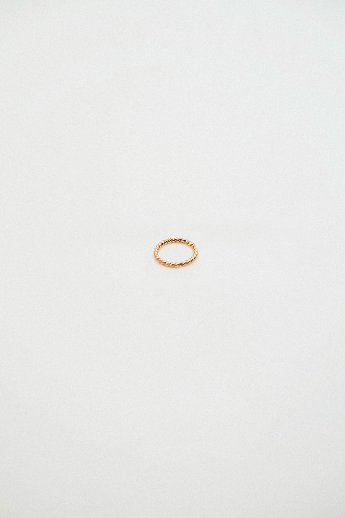 Twist Huggie Hoop Earring in Solid 14K Gold