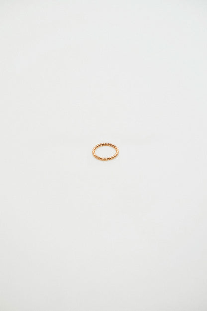 Twist Huggie Hoop Earring in Solid 14K Gold