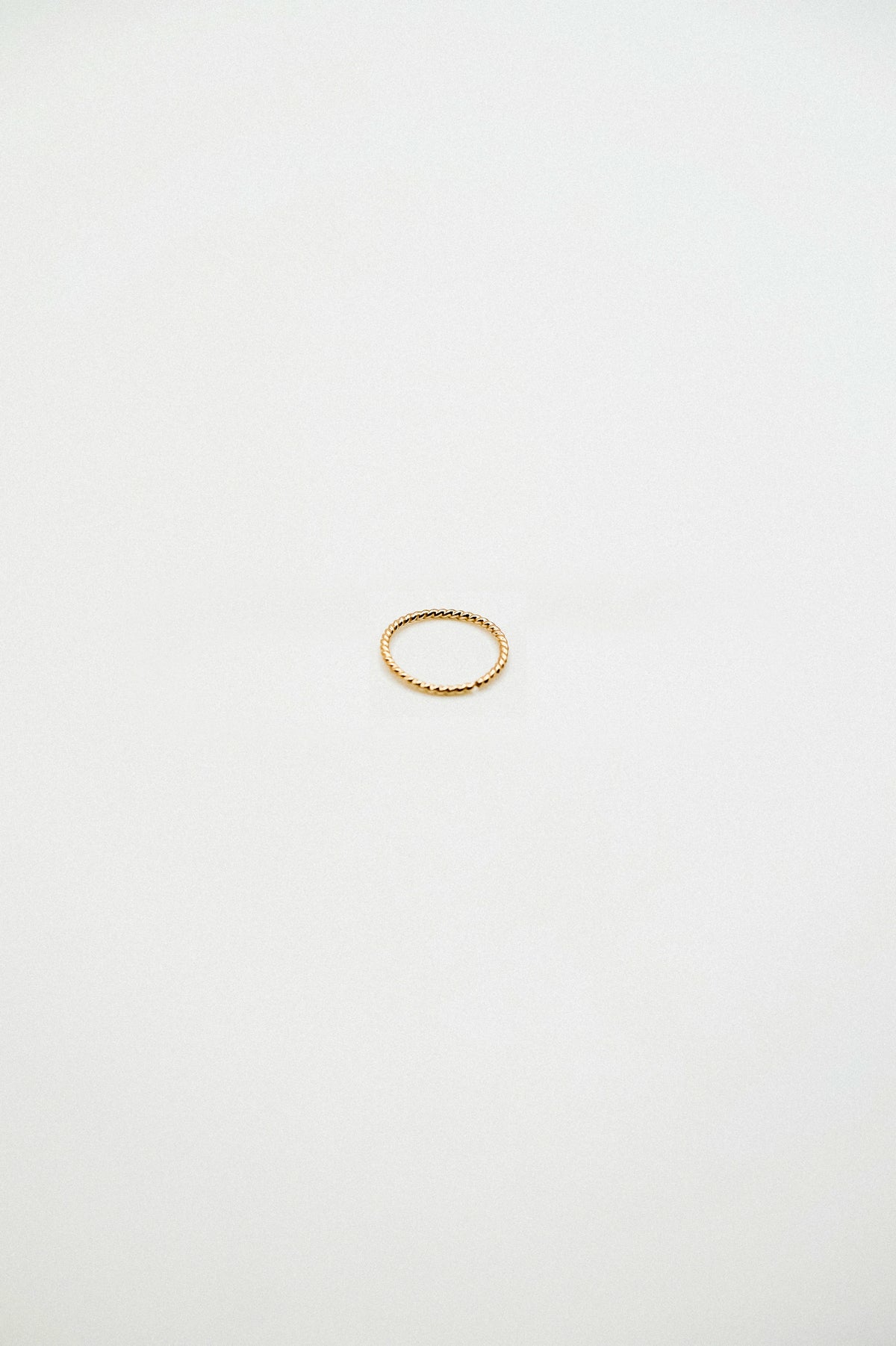 Twist Huggie Hoop Earring in Solid 14K Gold