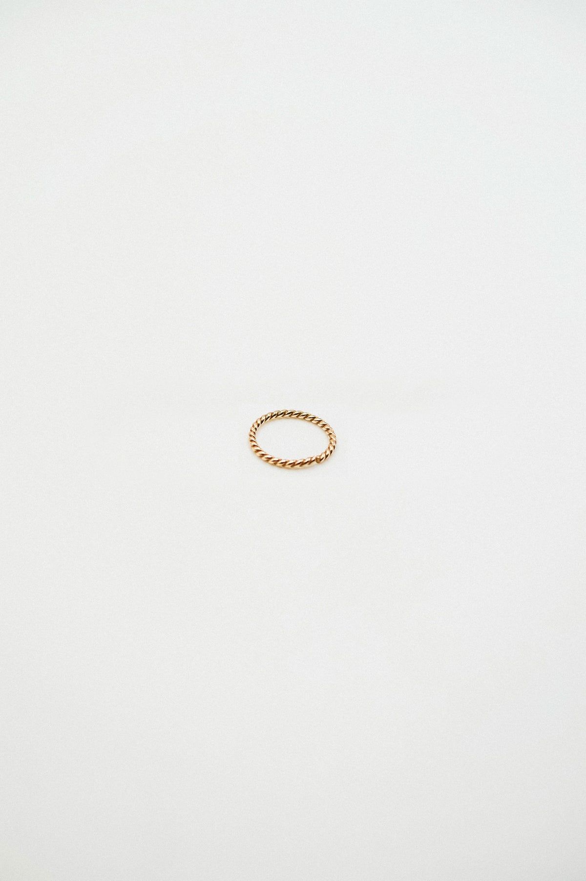 Twist Huggie Hoop Earring in Solid 14K Gold