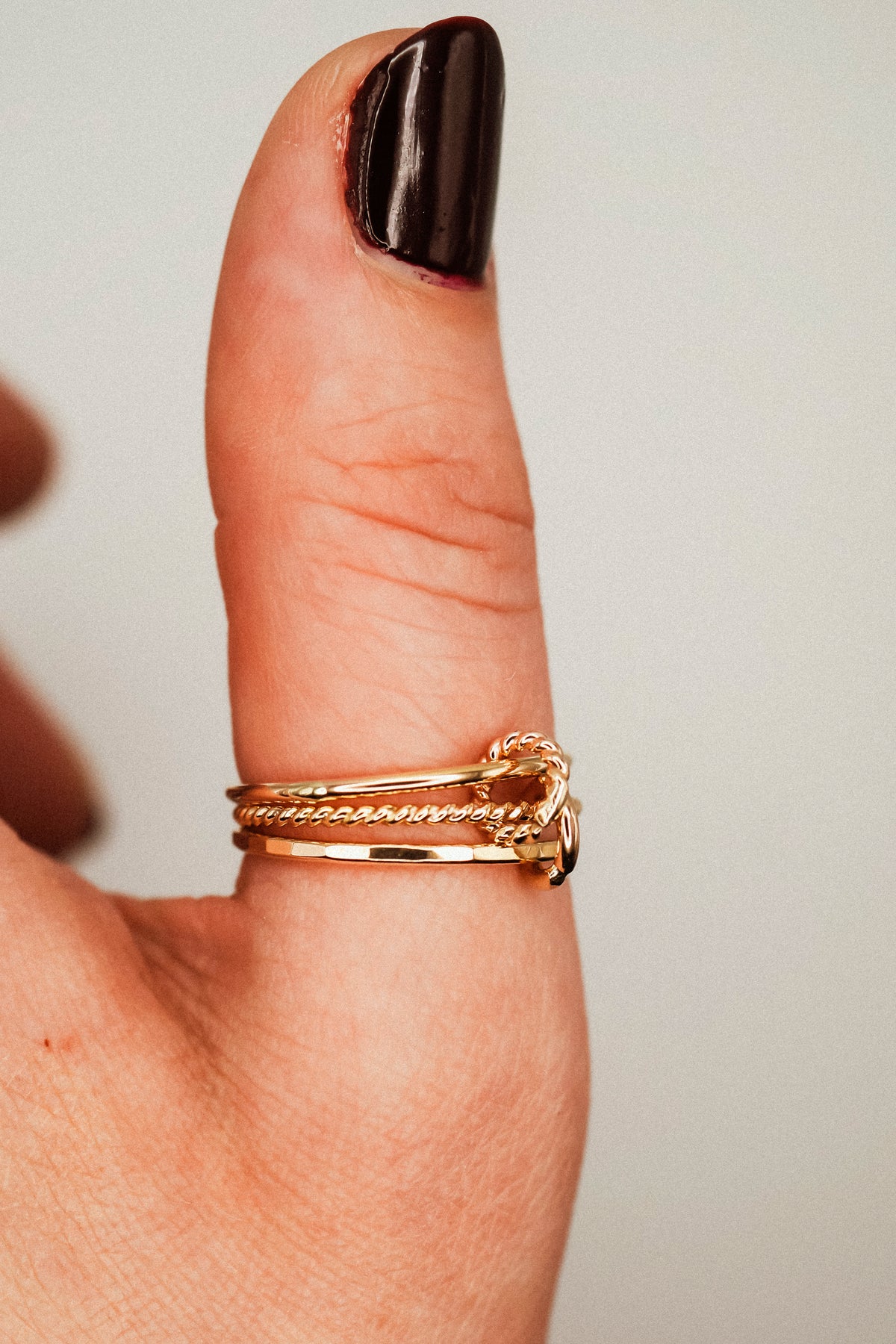 Twist Ladder Link Ring, 14K Gold Fill