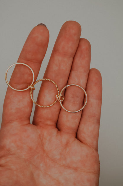 Twist Ladder Link Ring, 14K Gold Fill
