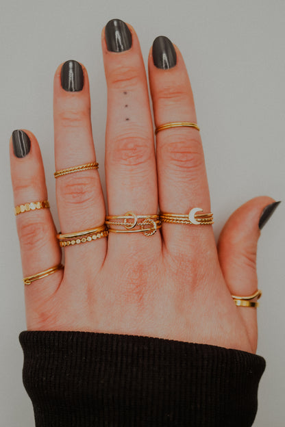 Twist Ladder Link Ring, 14K Gold Fill