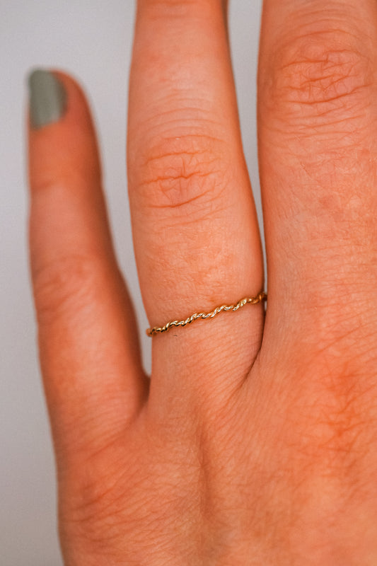 Twist Squiggle Ring, 14K Gold Fill