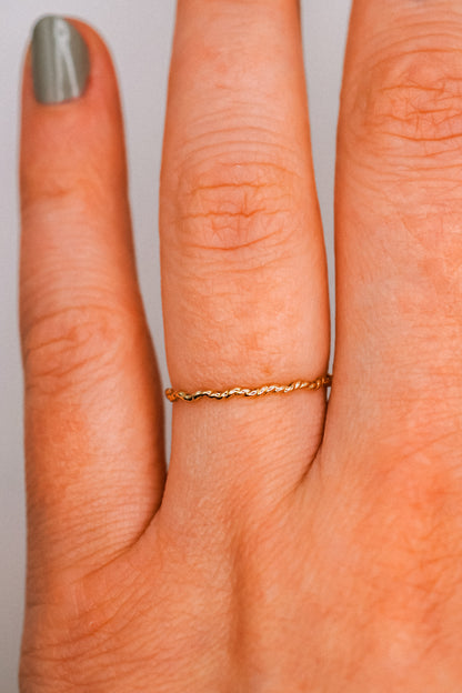 Twist Squiggle Ring, 14K Gold Fill