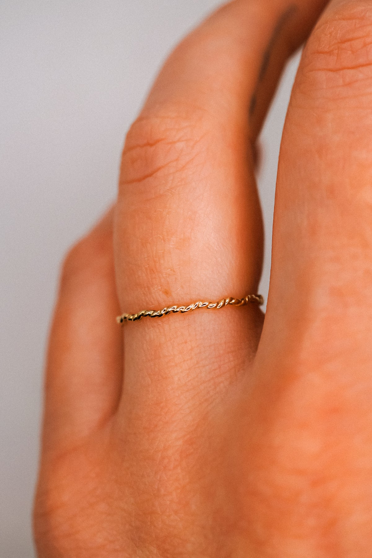 Twist Squiggle Ring, 14K Gold Fill