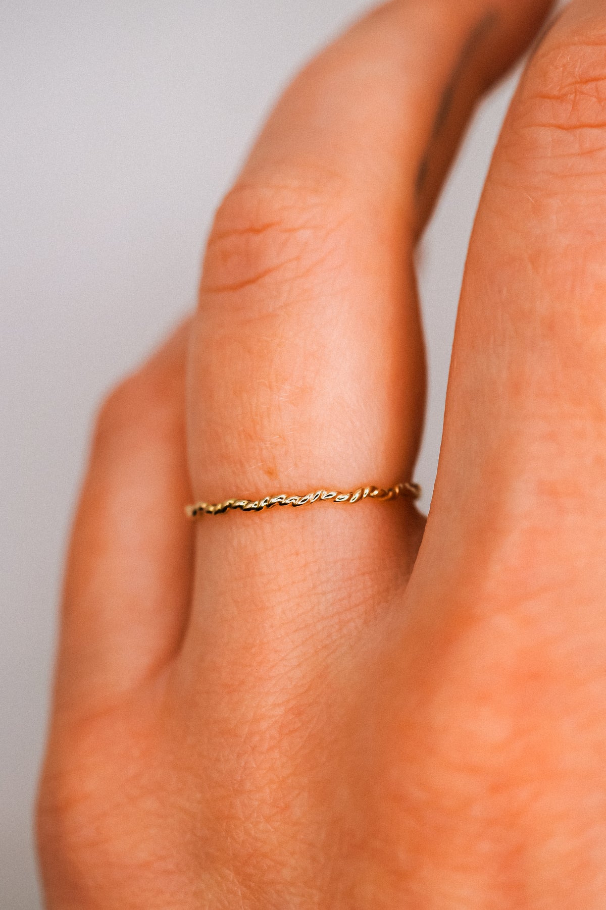 Twist Squiggle Ring, 14K Gold Fill