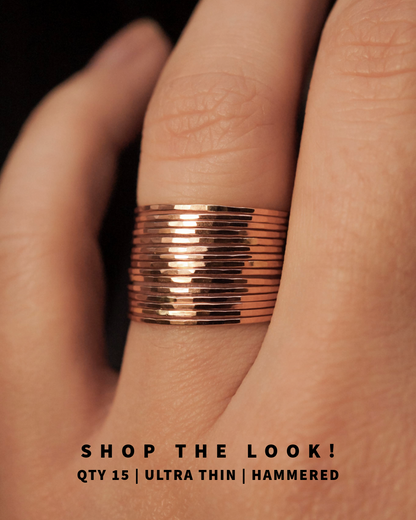 Ultra Thin Ring, 14K Rose Gold Fill