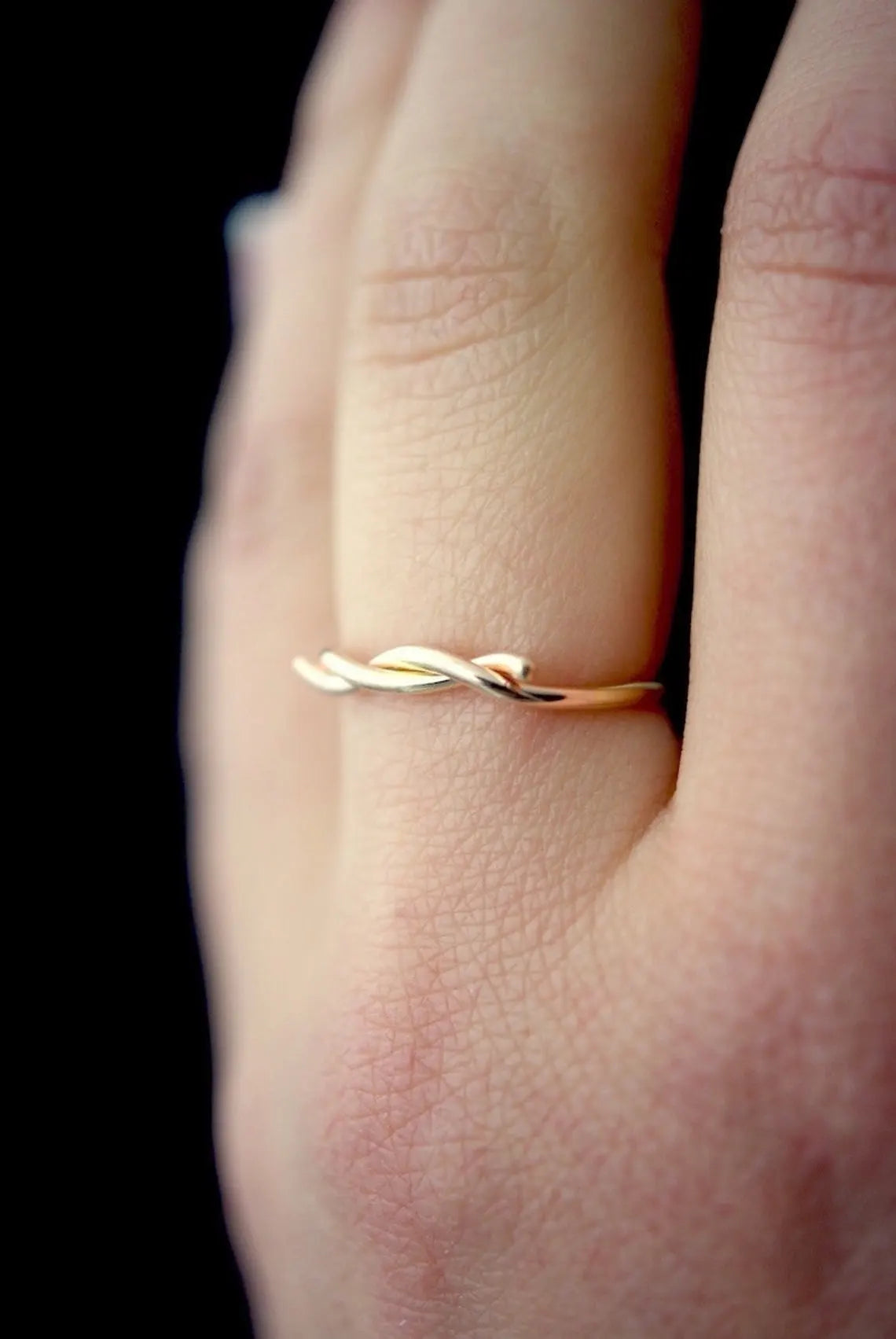 Barbed Wire Ring, Solid 14K Gold