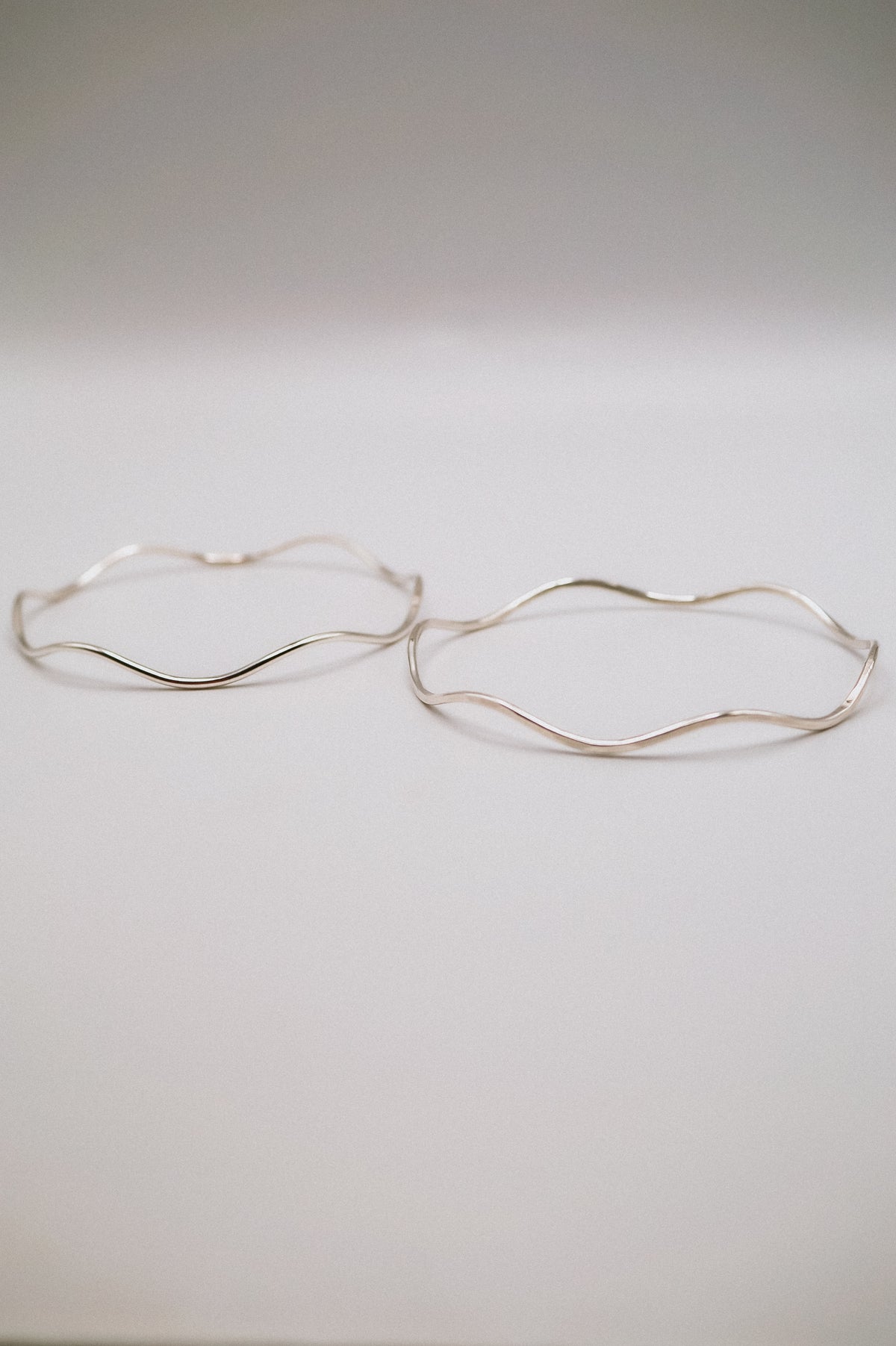 Wave Bangle Bracelet, Gold Fill, Rose Gold Fill or Sterling Silver