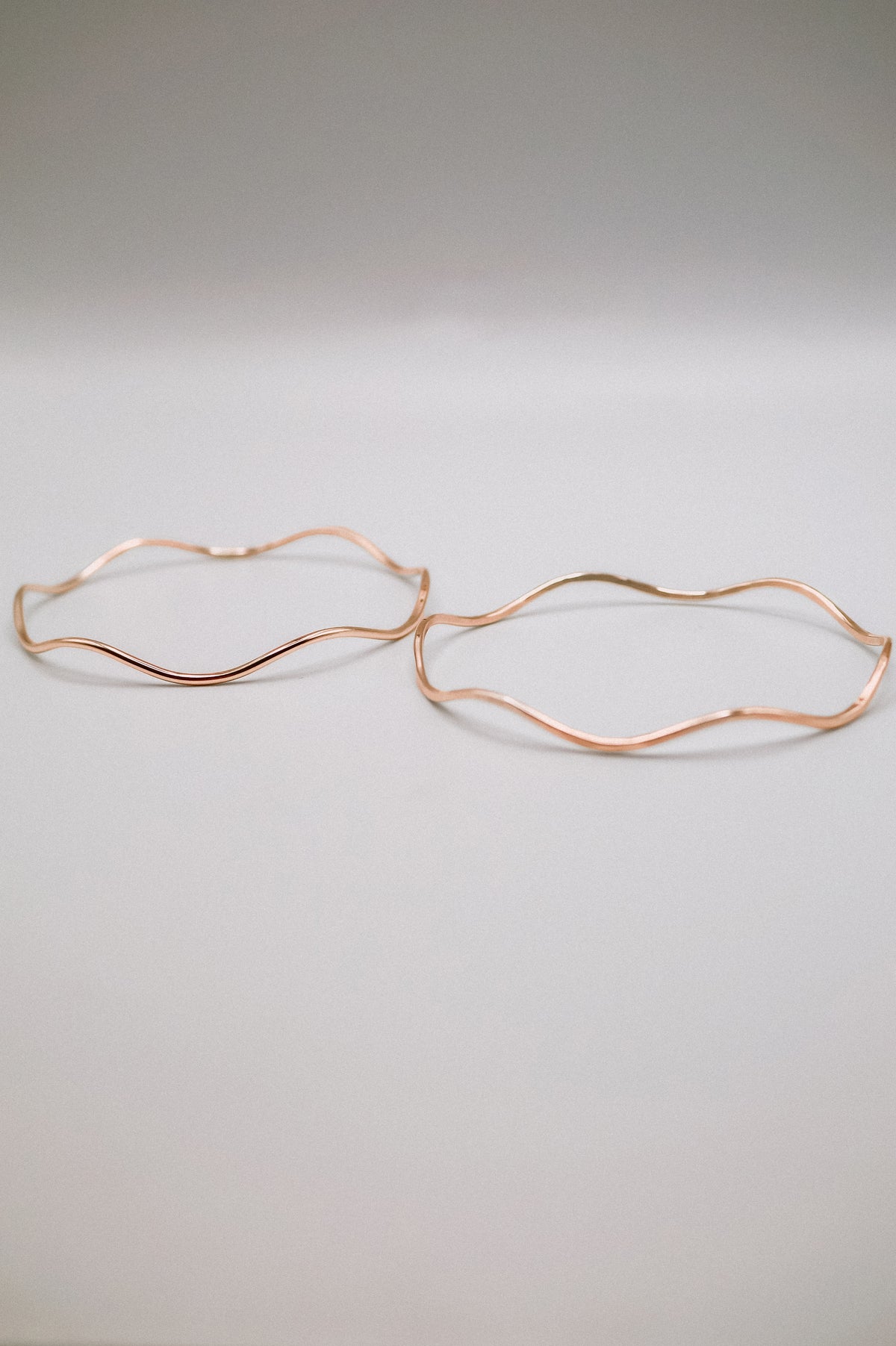 Wave Bangle Bracelet, Gold Fill, Rose Gold Fill or Sterling Silver