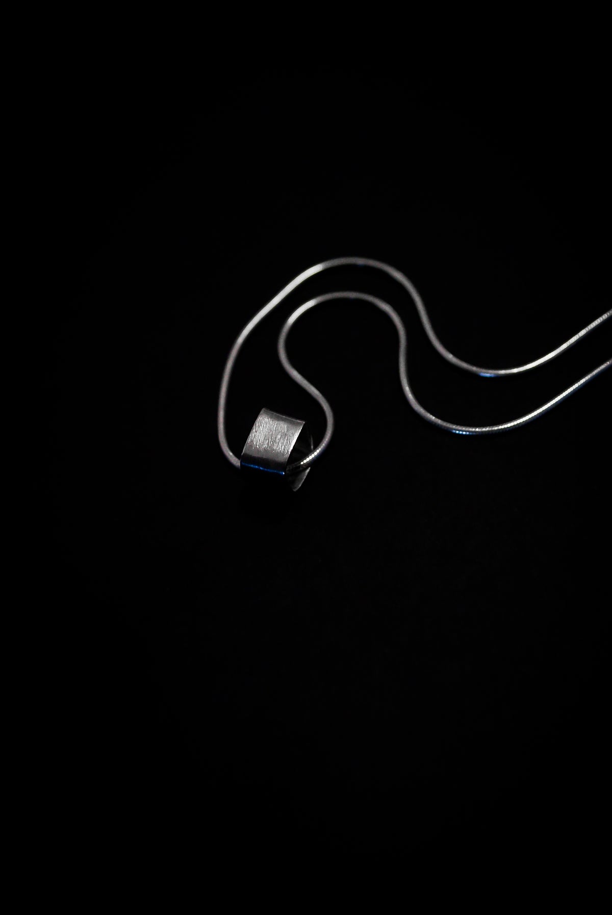 Square Box Necklace, Sterling Silver