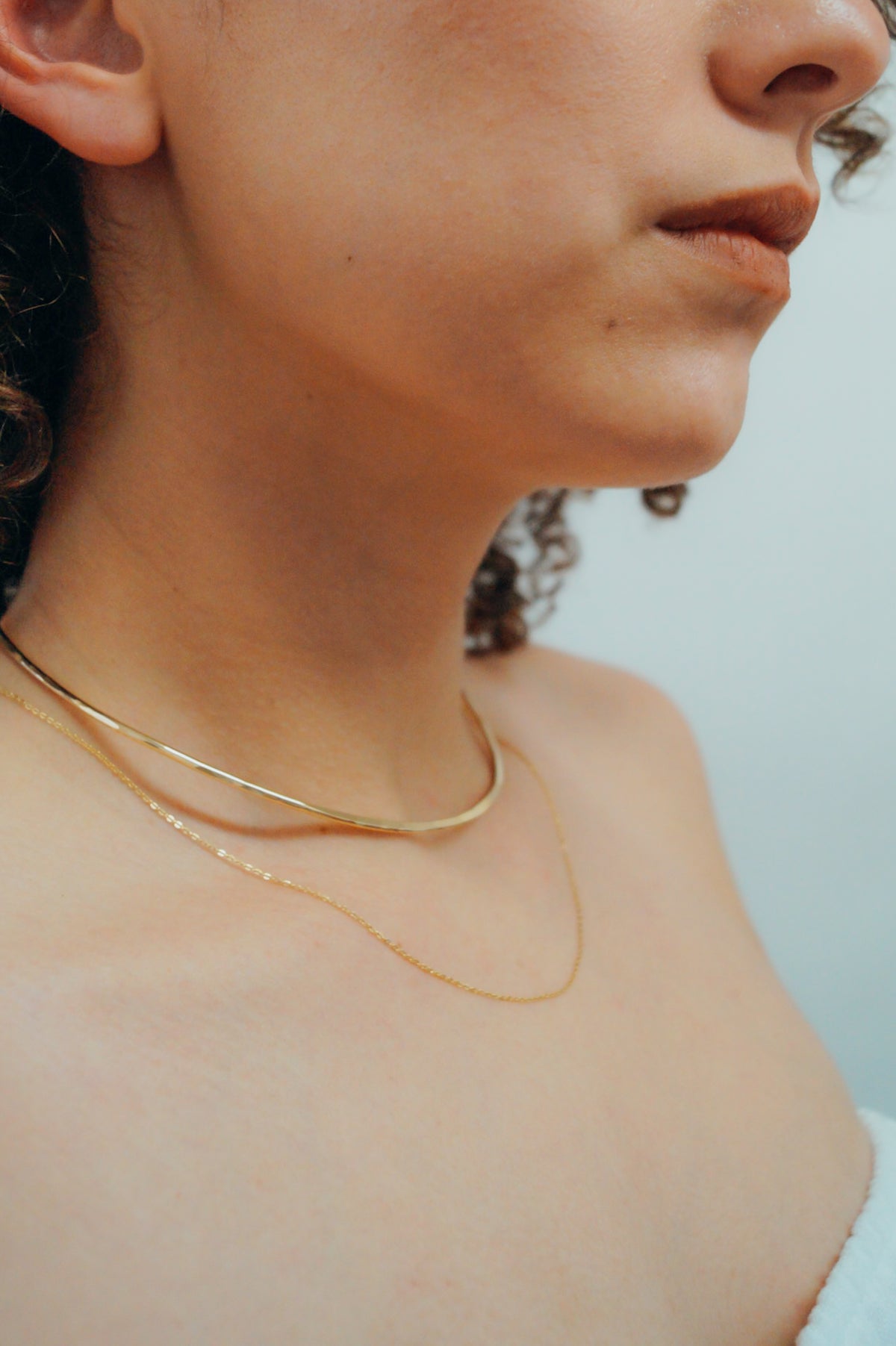 Hammered Collar Necklace, Gold Fill, Rose Gold Fill, or Sterling Silver