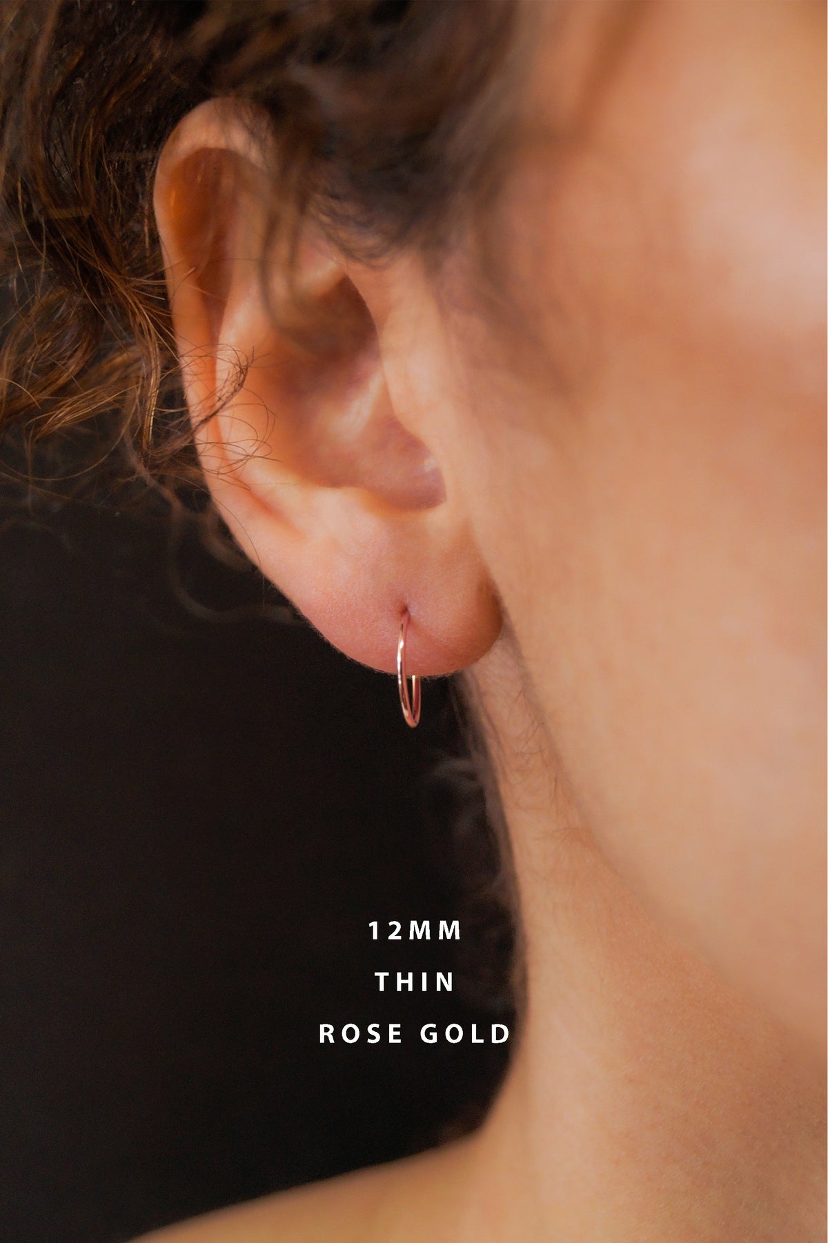 Huggie Hoop Earring in Solid 14K Rose Gold