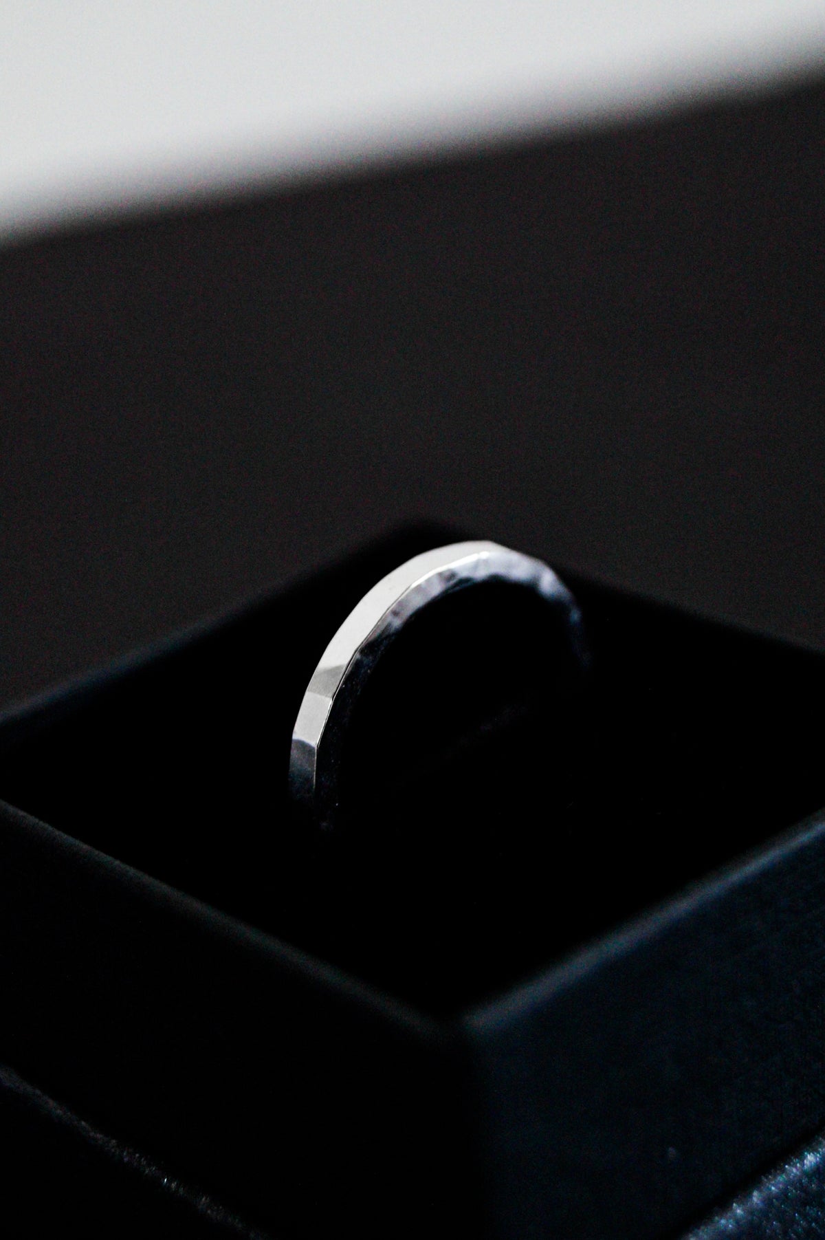 Thick Square Ring, Sterling Silver