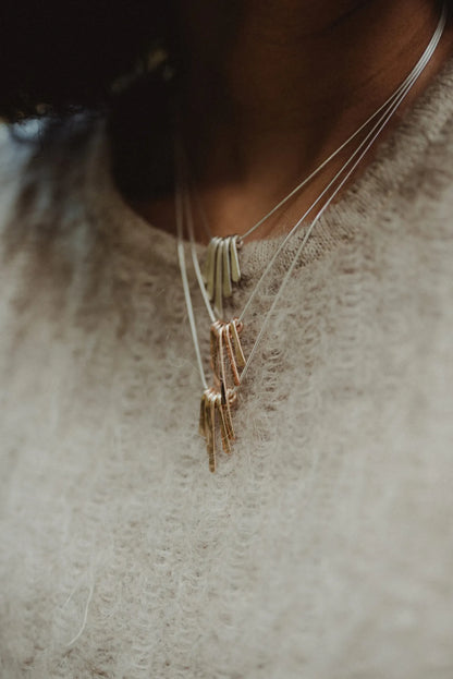 Mini Sunburst Necklace, Gold Fill, Rose Gold Fill, or Sterling Silver