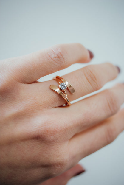 Sunburst Ring, 14K Rose Gold Fill