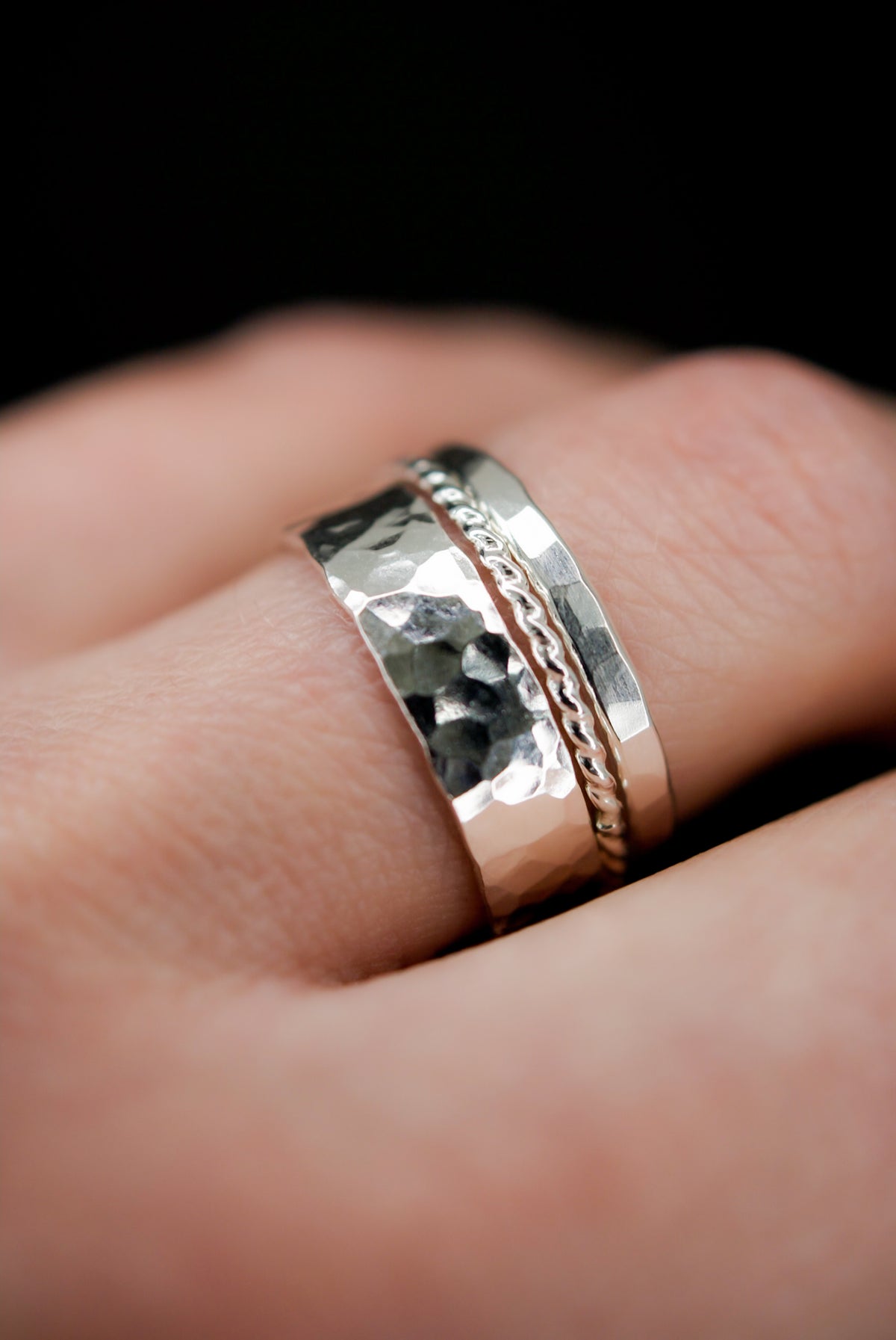 Essential Set of 3 Stacking Rings, Gold Fill, Rose Gold Fill or Sterling Silver