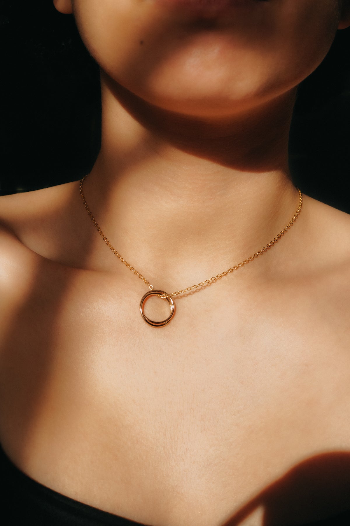 Interlocking Set of 2 Necklace, Gold Fill, Rose Gold Fill or Sterling Silver