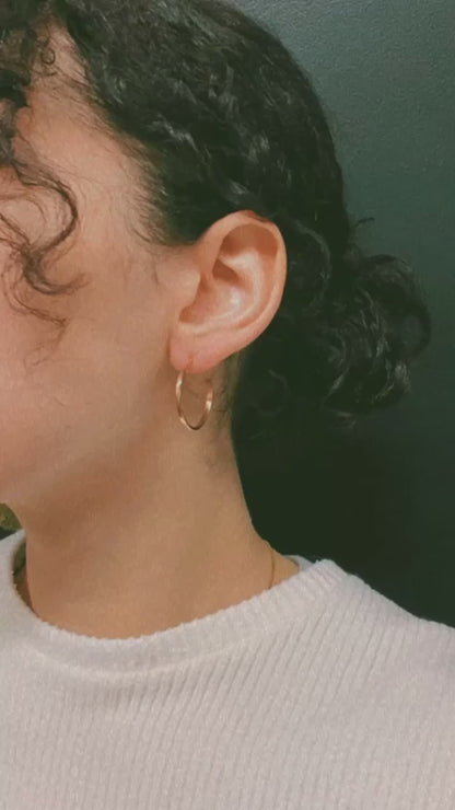 Sunburst Hoop Earrings, Gold Fill, Rose Gold Fill, or Sterling Silver