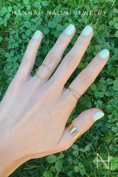 Twist Circle Ring, 14K Gold Fill