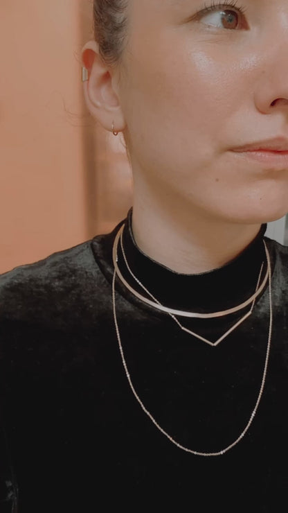 Geo Layering Necklace Set of 2 in Gold Fill, Rose Gold Fill, or Sterling Silver