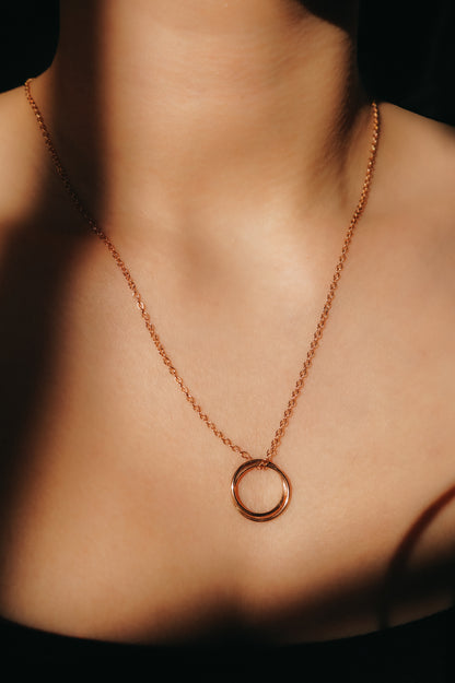 Interlocking Set of 2 Necklace, Gold Fill, Rose Gold Fill or Sterling Silver